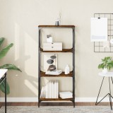 VidaXL Bibliotecă 4 niveluri stejar afumat 59x35x132 cm lemn prelucrat