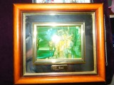 Reproducere vintage Italia, SALVADOR DALI, rama originala, oglinda , reproducerea pe metal