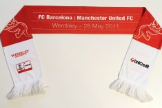 Esarfa meci fotbal - FINALA Champions League 28.05.2011 BARCELONA - MANCHESTER UNITED