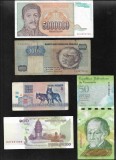 Set 5 Bancnote Străine din Lume, Lot Colectie #213, Bancnote diverse, Numismatică, Bancnote din imagini