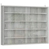 HOMCOM Dulap Tip Vitrină de Expoziție cu Rafturi Reglabile, Montată pe Perete, Negru | Aosom Romania