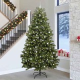 VidaXL Brad de Crăciun artificial Verde 300 cm PVC și Metal 3395726