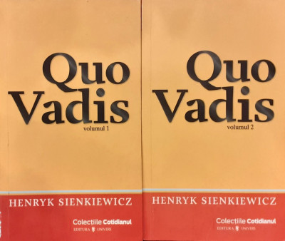 Quo Vadis 2 volume colectiile Cotidianul 119, 120 foto