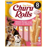 Churu Rolls, Recompense pentru caini cu Pui si Somon, 8x12g