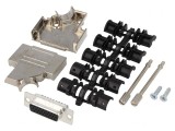 Conector D-Sub HD 26-Pin Femeie Lipire pe Cablu Negru