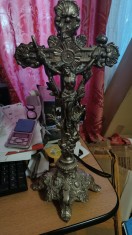 Crucifix antik argintat foto