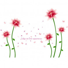 Sticker decorativ, Flori roz, 187 cm, 732STK