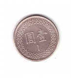 Moneda Taiwan 1 yuan 1982, stare buna, curata