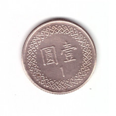 Moneda Taiwan 1 yuan 1982, stare buna, curata