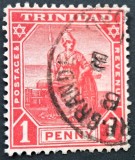 Trinidad &ndash; timbru colonial 1 Penny &ndash; Britannia, stare foarte bună