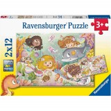 Cumpara ieftin Puzzle Fetite Din Basm, 2X12 Piese, Ravensburger