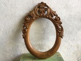 arta / design / vintage - Rama ovala model deosebit din lemn pentru oglinda !