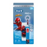 Periuta de dinti electrica + trusa de calatorie Vitality Pro Kids Spider-Man, Oral-B
