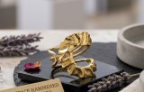 Cumpara ieftin Inel Statement din Argint 925 Placat cu Aur , Model Avangardist , zSurface Hammered,
