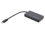 Hub USB 3.1 Negru 0.2m cu 4 Porturi USB A și USB C