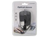 Mouse optic negru USB cu 4 butoane și cablu 1,35m