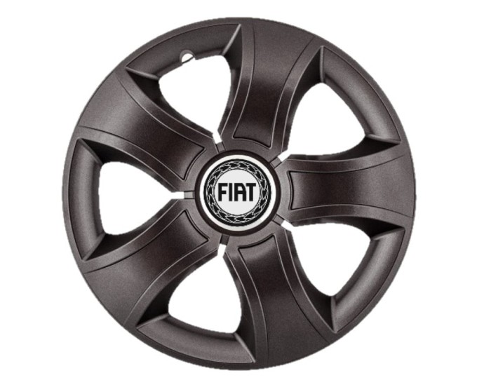 Set 4 capace roti Bis Negru R16 pentru gama auto Fiat