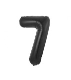 Balon folie sub forma de cifra, negru mat, 85 cm-Tip Cifra 7