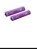 Set 2 acumulatori AAA, HR03, 1100 mAh, Ni-Mh 1.2V, preincarcati, EBL