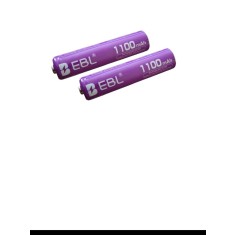 Set 2 acumulatori AAA, HR03, 1100 mAh, Ni-Mh 1.2V, preincarcati, EBL