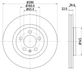Disc frana VW GOLF V (1K1) (2003 - 2009) KRIEGER 0950004237