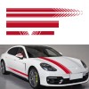 Set 5 stickere autoadezive Tuning, model &quot;Racing Stripes V1&quot;, dimensiune 190 cm, culoare Rosie FAVLine Selection, Oem
