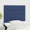 VidaXL Tăblii de pat, 2 buc, albastru, 80x5x78/88 cm, textil 3116312