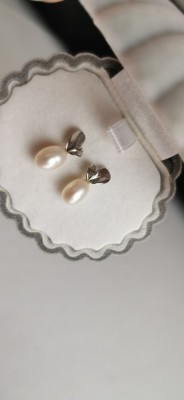 Cercei argint cu perluțe foto