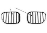 Grila radiator Bmw Seria 5 E39, 01.1996-1999, dreapta, crom/negru, 51138159316, 201616