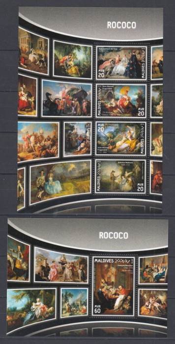 Maldives - Pictura - ROCOCO - BL + KB. - MNH