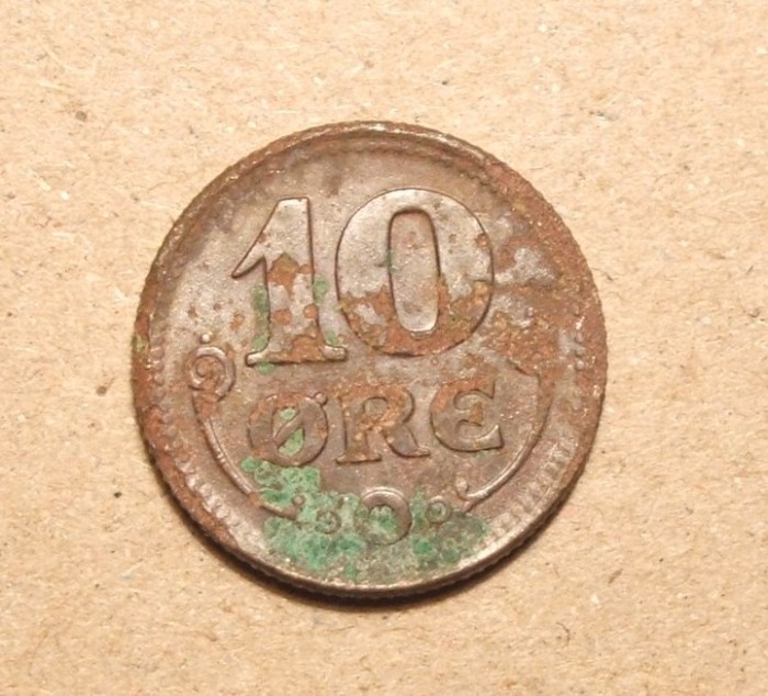 DANEMARCA 10 ORE 1922 RARA