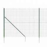 Gard plasa de sarma cu tarusi de fixare, verde, 2,2x25 m GartenMobel Dekor, vidaXL