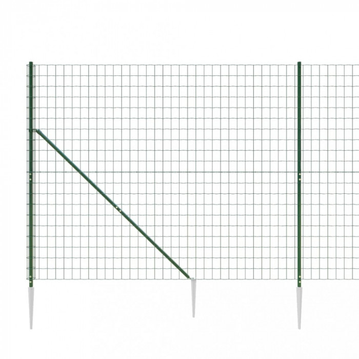 Gard plasa de sarma cu tarusi de fixare, verde, 2,2x25 m GartenMobel Dekor