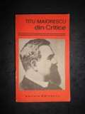 TITU MAIORESCU - DIN CRITICE