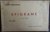 FLORIN IORDACHESCU - EPIGRAME (1939) [DEDICATIE / AUTOGRAF]
