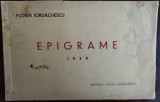FLORIN IORDACHESCU - EPIGRAME (1939) [DEDICATIE / AUTOGRAF]