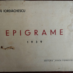 FLORIN IORDACHESCU - EPIGRAME (1939) [DEDICATIE / AUTOGRAF]