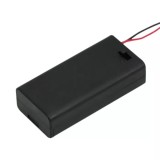 Suport Baterii 2xAA cu Fir, Capac si Intrerupator - Carcasa Baterie Creion AA, Conector 12cm