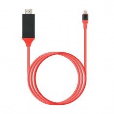 Cablu video adaptor Edman de înaltă viteză USB-C 3.1 la HDMI tata, 2 metri, compatibil 4K pentru Apple si Samsung
