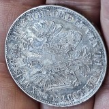 Austria 1 FLORIN 1858 B , argint , detalii , luciu partial