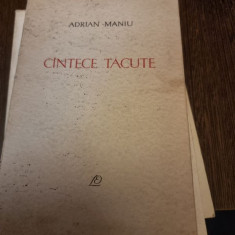 Cantece tacute- Adrian Maniu