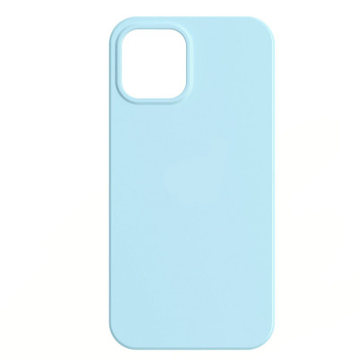 Husa eleganta din piele ecologica cu MagSafe, interior catifea, compatibila cu iPhone 12, Baby Blue foto