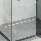 vidaXL Scurgere de duș la 360&deg; cu model subțire Argintiu 100 cm 42015990