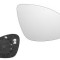 Geam oglinda exterioara cu suport fixare Porsche Cayenne (92a), 04.2010-12.2014, Dreapta, incalzita; geam convex; cromat; pentru oglinzi cu camera, V