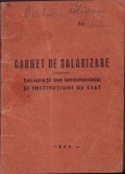 A2543N Uzina CFR Aiud, 1949, carnet de salarizare