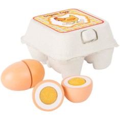 Small foot Wooden Eggs jucărie cu activități din lemn 3 y+ 4 buc
