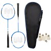 Set badminton Sofia CONCEPT&reg;, 2 Rachete, 6 Fluturasi din Pene, Aluminium, Husa Transport, Blue/Black