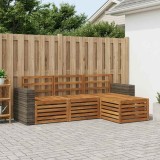 vidaXL Set de canapele de exterior 4 pcs natural 3384215