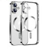 Huse silicon cu incarcare wireless compatibila cu Iphone 16 Argintiu, Albastru, Carcasa