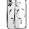 Huse silicon cu incarcare wireless compatibila cu Iphone 16 Argintiu